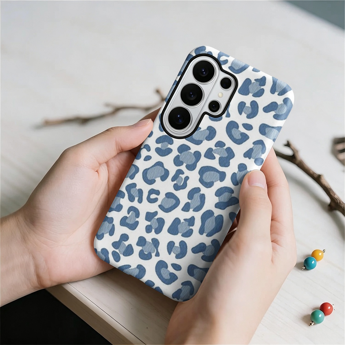 Blaues Leopardenmuster 2-in-1  – Samsung Galaxy S24 Bewertung und Preis