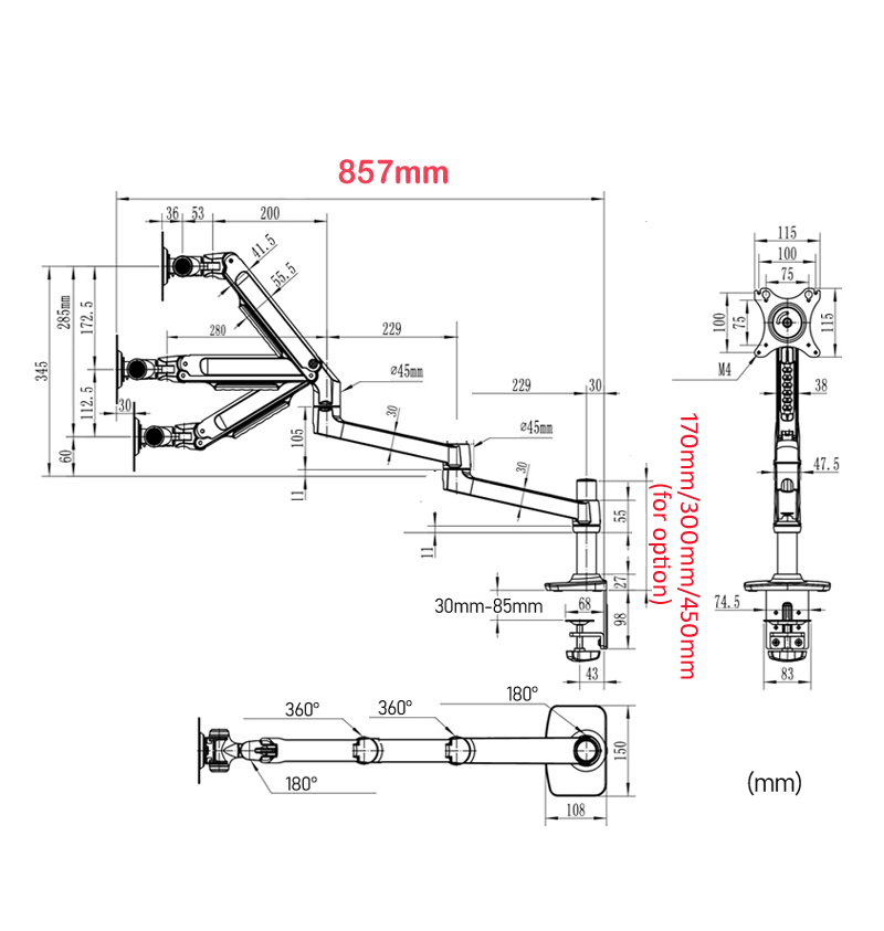 450mm DL-8013LP Vollbewegliche – Tablet Lap Desk Bewertung und Preis