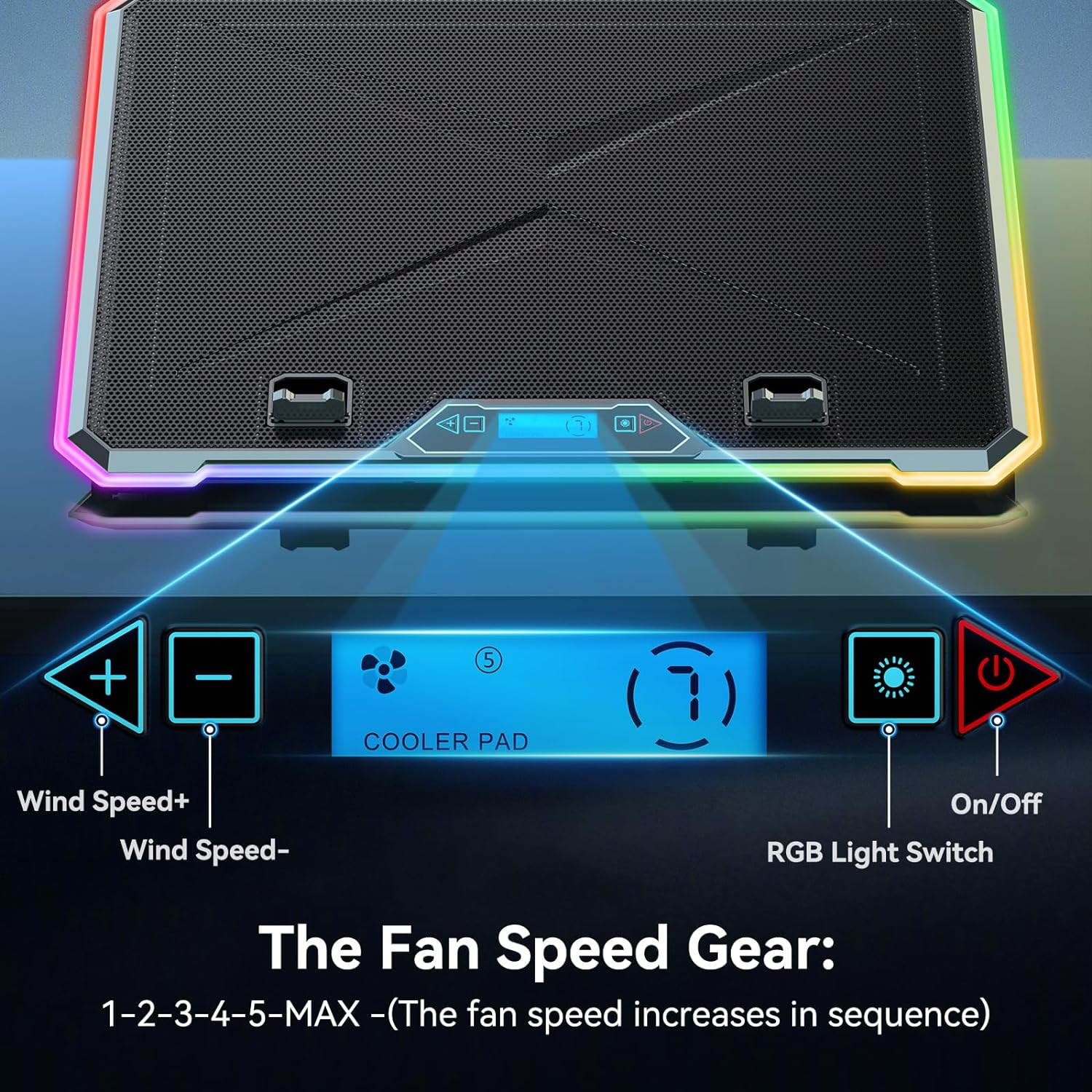 RGB-Laptop-Kühl kissen Gaming- – Cooling Stand Tablet Bewertung und Preis